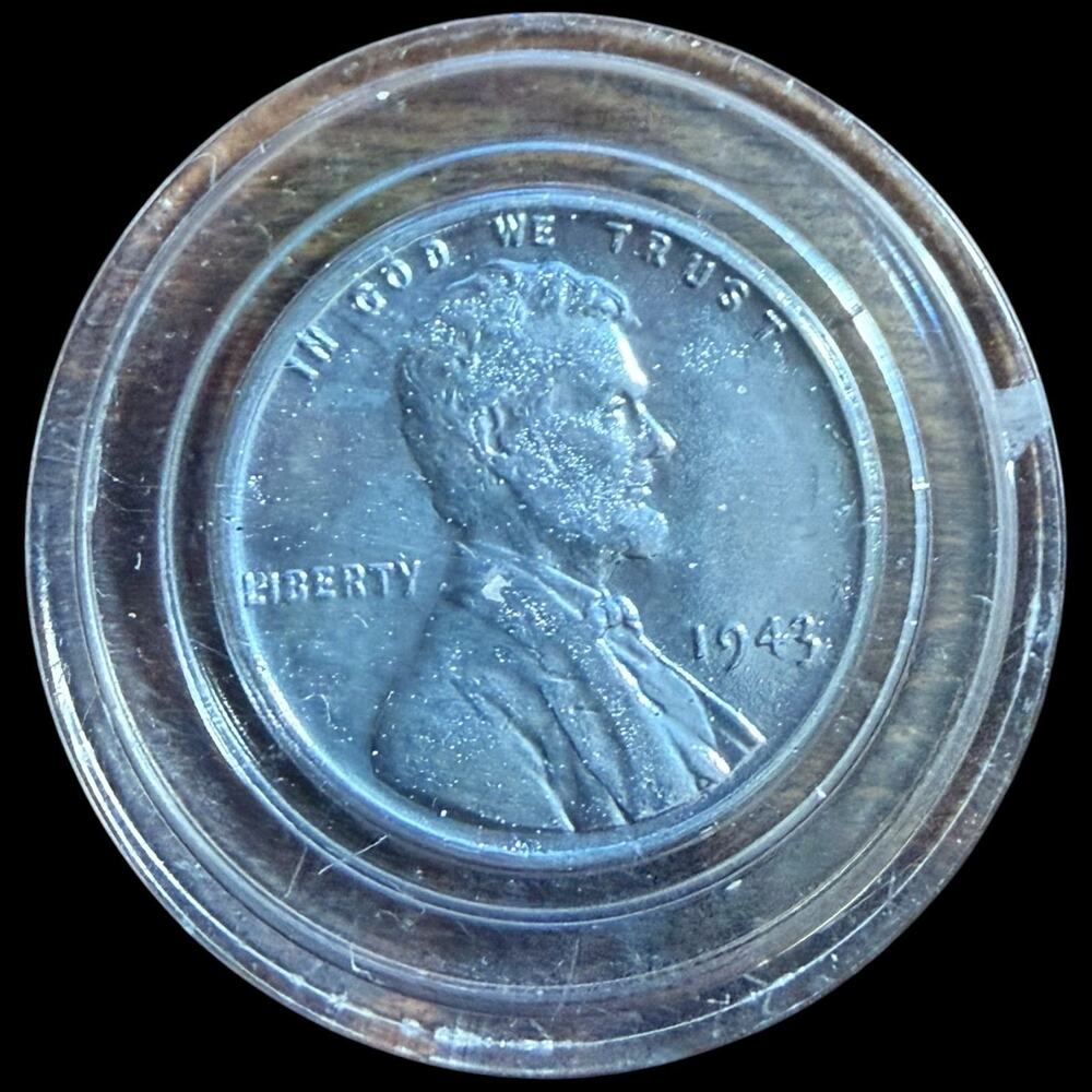1943 Lincoln Wheat Cent Steel One Cent US Coin Circulated Heavy Wear Wheat Rev